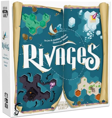 Blackrock Games Rivage – Erkundungsspiel – Ankreuzspiel – von 1 bis 5 Spielern – ab 8 Jahren – Taktik, Strategie und Reflexion – französische Version – Catch Up Games