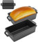 Molde de hierro fundido de 9 x 5 pulgadas con tapa, bandejas para hornear pan, distribución uniforme del calor para pan casero, pastel, pastel de carne, juego de 2 piezas