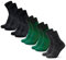 DANISH ENDURANCE Leichte Merino Wolle Wandersocken, Sommer Wollsocken, Unisex, für Herren & Damen, 5 Paar, Mehrfarbig (2xgrün,2xschwarz,1xdunkelgrau), 39-42
