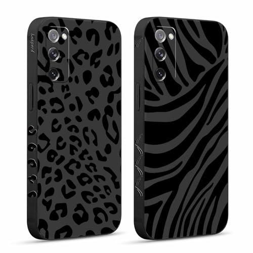 Pnakqil 2 Stück Handyhülle für Samsung Galaxy S20 FE 5G 6,5 Hülle, Wildes Zebra Leopard Bemaltes Muster Case Silikon Weiche für Mädchen Modische TPU Dünn Stoßfeste Kameratasche Tasche Schutzhülle
