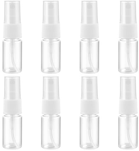 Sibba 8 Teilige Sprühflaschen 10 Ml Mini Reisesprühflaschen 1.2 Zoll Nachfüllbare Feinnebel Sprühflasche Transparenter Kunststoffzerstäuber Für Ätherische Öle Kosmetika Parfüm