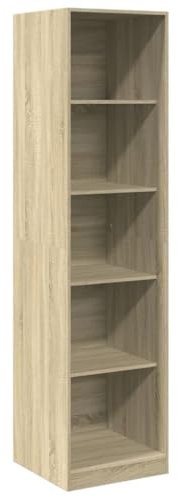 vidaXL Kleiderschrank, Garderobenschrank mit 5 Fächern, Schrank Mehrzweckschrank für Schlafzimmer, Flurschrank Offen, Sonoma-Eiche Holzwerkstoff