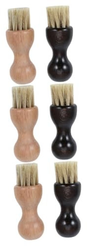 SOIMISS 6 STK Schuhe reinigen Shoe Brush schuhbürsten Shoe Polish multifunktionale Schuhbürste Stiefelpoliturschrubber Teppichreiniger Reinigungsbürste Schuhe polieren Schweinehaar Bambus