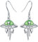 Alien Ohrringe 925er Sterlingsilber UFO Schmuck für Frauen Lustig