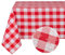 DWCN Nappe Rectangulaire à Carreaux Tissu Outdoor Résistant aux Intempéries Lavable Anti-Tache Jardin Imperméables pour Extérieur Pique-Nique Salle à Manger Fêtes Mariages, Rouge et Blanc, 130x160cm