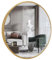Marctani Espejo Redondo con Marco de Metal - Espejos Decorativos de Pared Elegante y Moderno - Espejo Entrada Recibidor - Ideal para Decoracion de Baño, Salon y Entraditas Recibidores (Dorado, 100 cm)