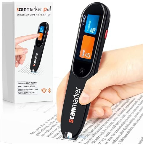 Scanmarker Pal avec Écran Interactif | Stylo traducteur de Langue instantanée & Stylo de Lecture pour dyslexiques | Stylo Scanner sans Fil | Traduction 100+ Langues