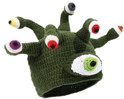 UxicRuya Niedliche Oktopusmütze, Strickmütze, Gemütliches Kostümzubehör, Ausgefallenes Kleid, Halloween Mütze, Monstermütze, Oktopusmütze