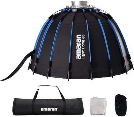 Aputure Amaran Light Dome 24/60cm Parabolic Softbox, sgancio rapido con diffusori/griglia/borsa per montaggio Bowens Illuminazione continua compatibile con Aputure 600D/Amaran 300c/150c/200x S