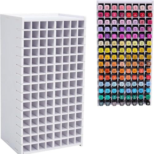 120 Stifte Organizer Schreibtisch Marker Organizer Desktop Aufbewahrung Kunstmarker-Aufbewahrungsregal stationärer Organizer mit herausnehmbarer Trennwand Schminktisch Aufbewahrungsbox Bleistifthalter