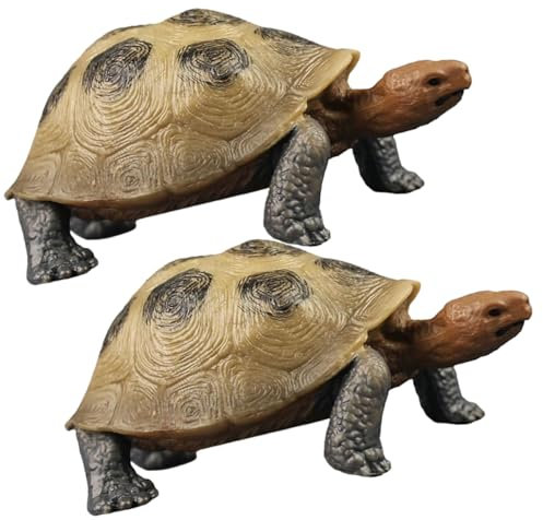 UPKOCH 2stücke Stehende Kleine Schildkrötenfigur Aus Hochwertigem Material Cartoon-Tier-Modell Als Dekoration Für Zuhause Schreibtisch Und Miniaturgarten Schildkrötenornament Für Blumentö