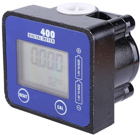 TOPINCN Blue LCD -Anzeige Hoher Genauigkeit Kraftstoffstroom -Messgerät Aluminium Legierungsmessgerät für Benzinkerosen 1/2