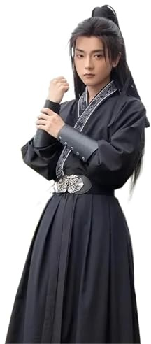 WHRAOY Vêtements pour Hommes Anciens (S-3XL), Hanfu Traditionnel Chinois, pour Étudiants Et Adultes,3XL,A