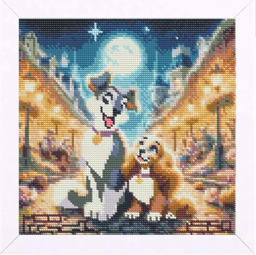 Qianbaiuk Diamond Painting Erwachsene-Cartoon Diamond Painting Kits,Diamond Painting Kinder für Geschenk und Home Wand Dekor(13.8x13.8 Zoll)