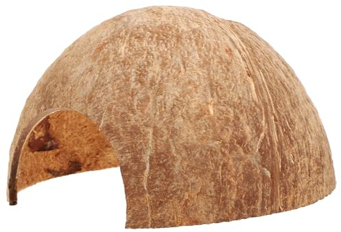 OSOLADY Cachette en Coquille de Noix 12X12X6.5 CM Abri pour Reptiles Escalade Tortues Décoration Terrarium Polyvalente