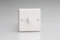 Varilight - 1 Gang 1 Way 400 Watt Standard Dimmer Switch Classic White Plastic with White Knob - HQ1W