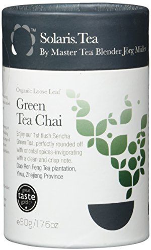 Solaris Tea Organic Loose Whole Leaf Green Tea Chai 50 g
