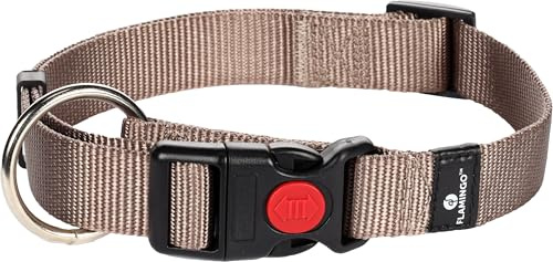 Karlie Art Sportiv Plus Halsband verstellbar neue universal Farben Mix and Match L: 45 - 65 cm B: 25 mm L grau