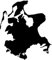 Samunshi® Rügen Aufkleber Insel 6,6 x 8cm schwarz