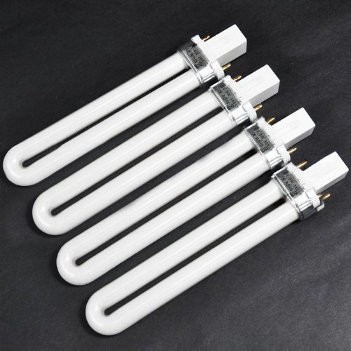 New Authentic 4x 9W UV Lamp Light Bulbs Tube For 9W or 36W UV Nail Gel Lamp Dryer Curing Makeup (U-Shape)