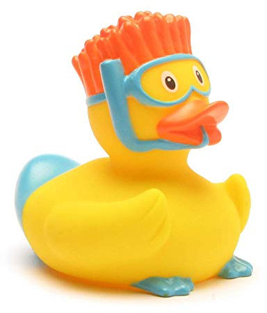 Badeente Schnorchler I Quietscheente I L: 7,5 cm I inkl. Badeenten-Schlüsselanhänger im Set