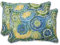 Pillow Perfect Omnia Lagune für den Innen- und Außenbereich Übergroßes Lendenkissen, Polyester, blau, 24.5 x 16.5