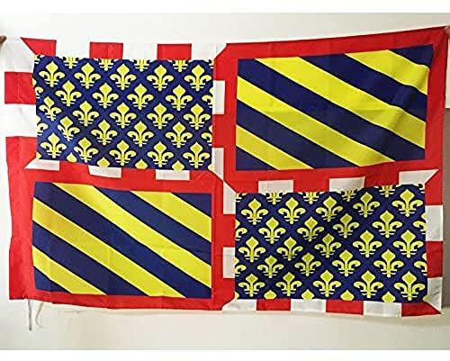 AZ FLAG - Flagge Provinz Burgund - 150x90 cm - Provinz Burgund Fahne 90 x 150 Cm Scheide Für Mast - Flaggen