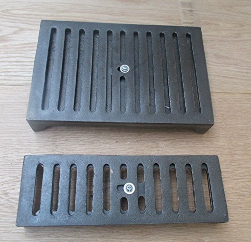 IRONMONGERY WORLD® CAST Iron AIR Brick with Sliding Vent Cover REPRO -Grill AIR Vent VENTILLATION - Old Vintage Victorian Pattern (Large - 9 X 6)