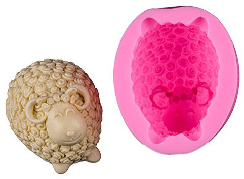 Beiersi Schaf Silikon Form für Fondant Marzipan Tortendeko Ausstecher Seife Dekoration Werkzeug (Stil 4)