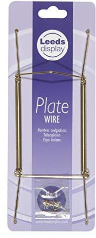 Leeds Display : PW40BL : Wire Plate Hanger No.4 : Brass : 25-36cm/ 10-14 Inch