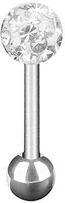 Piercingfaktor Tragus Piercing Helixpiercing Helix Ohr Cartilage Knorpel Stecker mit Ferido Kristall Kugel
