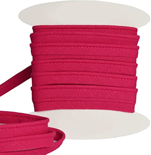 Paspelband baumwolle - Einfach zu nähen und ideal zum Veredeln Ihrer Kreationen. (Um 5 meter, Fuchsia)