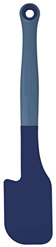 KitchenCraft Colourworks Multi Silicone Spatula with Built In Bowl Rest, Blackberry, 28.5 cm