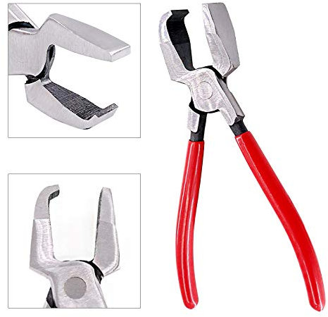 Hilitchi Pince coupante en acier de 20,3 cm pour briser le verre sur le bord du verre marqué Outil professionnel en verre