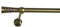 Sento 19mm Metall Gardinenstange Vorhangstange 1-läufig Messing Antik Classic Laky 240 cm