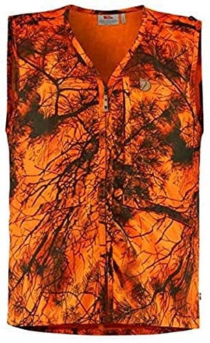 Fjällräven Herren Värmland Vest Vests, Orange Camo, L