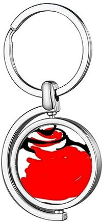 China Chinese Teapot Traditional Pattern Rotating Keychain Metal Keyring Holder