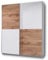PULS Eleganter Kleiderschrank mit viel Stauraum - Vielseitiger Schwebetürenschrank in Weiß, Schachbrett Wildeiche - 170 x 195 x 58 cm (B/H/T)