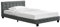 Juskys Polsterbett Manresa 120x200 cm mit Lattenrost, Kopfteil mit Zier-Steppung & Stoff Bezug - Bett Bettgestell für Erwachsene & Jugendliche - Grau