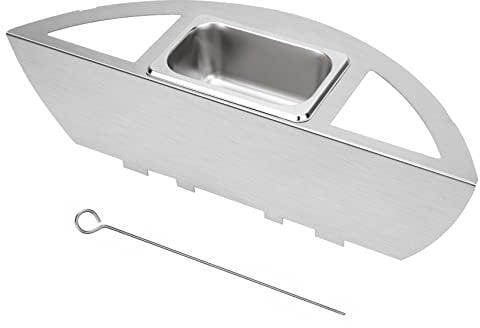 Onlyfire FPA5170 Fumoir Smoker à Bouilloire pour Weber 57 cm Barbecue Charbon Bouilloire Grills, avec Réservoir, Acier Inoxydable