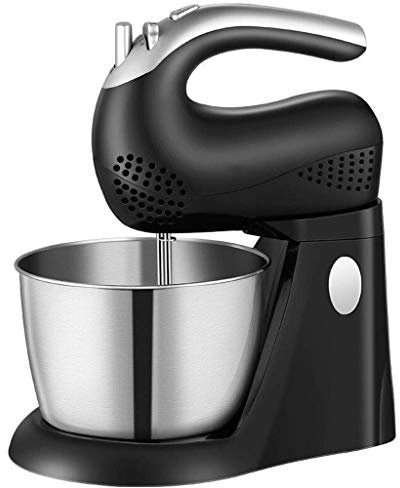 FZYE Mezclador de pie y Mano Doble 2 en 1 de 260 W, 5 configuraciones de Velocidad y función Turbo, Recipiente para Mezclar de Acero Inoxidable de 2 litros, 2 Ganchos para amasar, 2 Bat