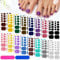 Kalolary Toenail Polish Stickers, 16 Sheets Full Cover Self Adhesive Toe Nail Art Decals Pedicure Nail Wraps Decals Stick-on Toenail Foils for DIY Feet Nail Design Decorations
