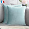 Douceur De Plumes 2er Set Helles Himmelblau Samt 40x40 cm Kissenbezug, weicher und moderner rechteckiger Kissenbezug, skandinavisches Wohnzimmer Sofa Schlafzimmer Dekor (2 Helles Himmelblau)