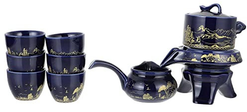 1 Juego Juego De Té De Kung Fu Porcelana Taza De Té Tetera Japonesa Tetera Semiautomática Tetera China Infusor De Té Tetera De Kung Fu Cerámica Antiguo Semiautomático Oficina