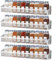 Spice Rack Wall Mounted Storage Organiser Jar Racks Kitchen Metal for Hanging Inside Cupboard Pantry herb Storage Spices, nail polishes, cotton pads, cosmetic Silver Grey(4-Tier)