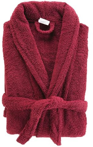 Douceur d'Intérieur, Peignoir (Taille Unique) Tendresse Rubis, Eponge Unie