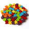 Spieltz Spielfiguren aus Holz für Brettspiele, 16x16x10 mm, Menschen/Personen. Made in Germany. 6x10 Figuren, Farben: Regenbogen (Gelb, Orange, Rot, Lila, Blau, Grün)