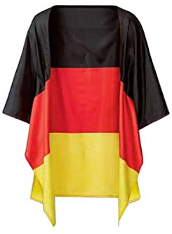 Generisch Deutschland Fanartikel, Schwarz Rot Gold, Europameisterschaft Fußball EM 2024 (Fanponcho)