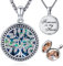 Eusense Arbre de Vie Photo Médaillon Collier Médaillon d'Ouverture pour Photos Photo Pendentif Chaîne en Argent Sterling 925 Photos Collier Chaîne Bijoux pour Dames Femmes Filles
