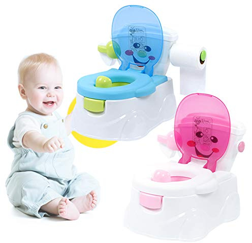 Kinder-Töpfchen,Töpfchen Lerntöpfchen Potty Baby WC Kindertoilette Toilettentrainer Kindertöpfch für Kinder 6 Monate ab 5 Jahr (Rosa)